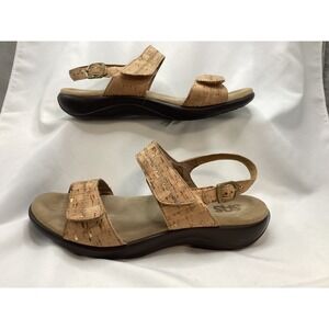 SAS San Antonio Shoemakers Cork Strappy Comfort Sandals Women's Size 9 Wide